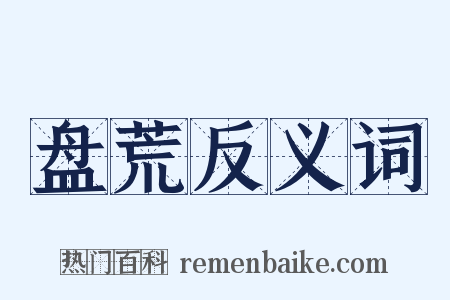 盘荒反义词是什么意思的图片